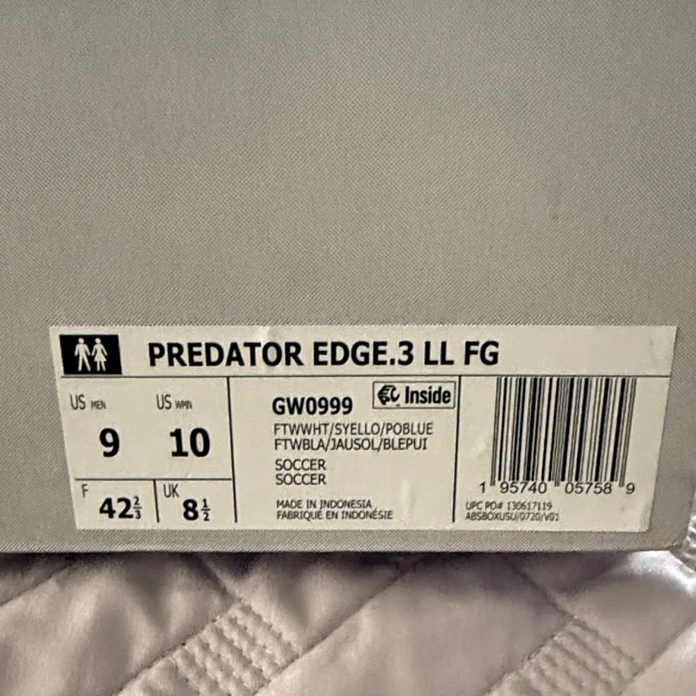 adidas White Laceless Soccer Cleats NWT